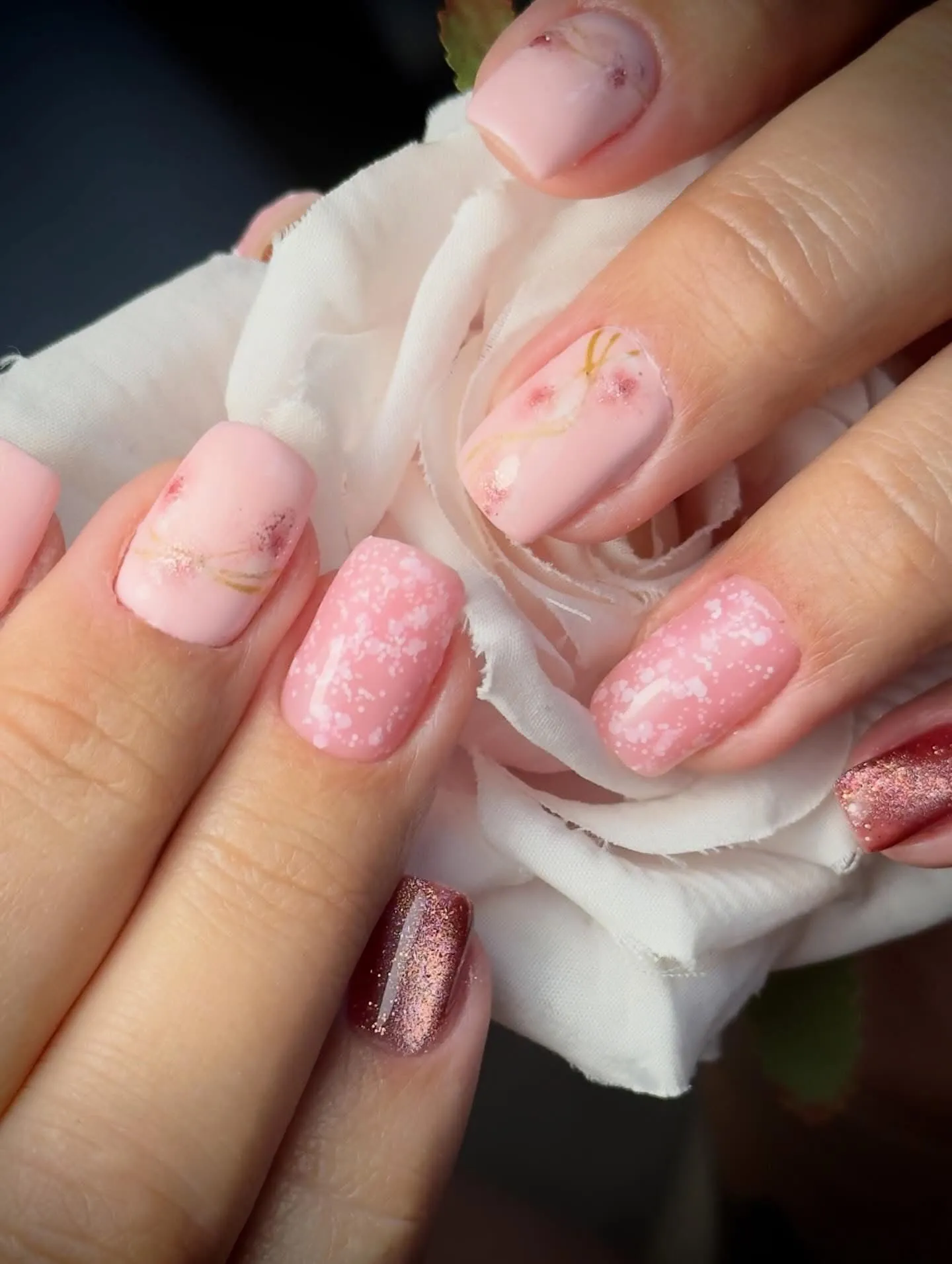 Nail art nude chrome — Fanny Ohana Nails