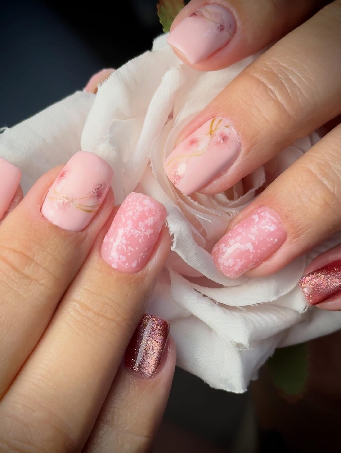 Nail art nude chrome — Fanny Ohana Nails